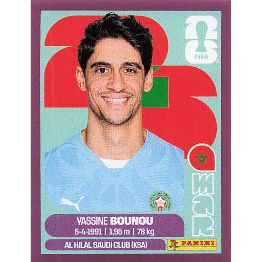 Panini Fifa World Cup 2026 Sticker PURPLE BORDER PARALLEL Yassine Bounou MAR2